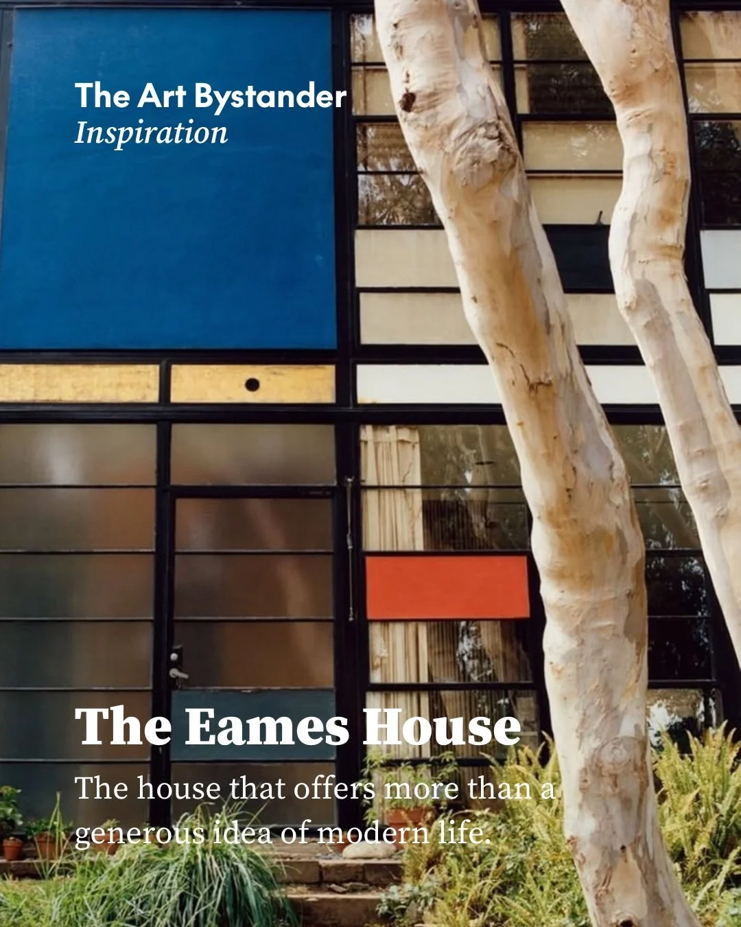 Modernism is often remembered through the empty room: white walls, a perfect chair, nothing out of place. The Eames House offers a far more generous idea of modern life.

Completed in Los Angeles in 1949 as Case Study House No. 8, Charles and Ray Eam
