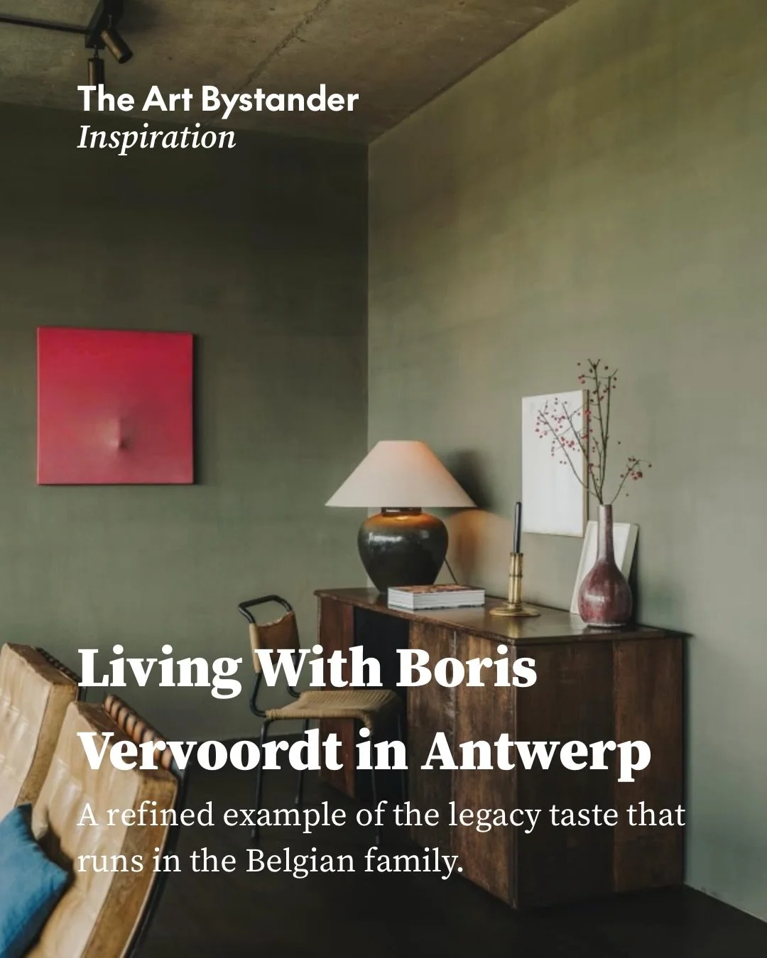 Boris Vervoordt grew up inside his father Axel&rsquo;s particular world of art, antiques and architecture. His apartment at Kanaal reveals what he has done with that inheritance.

Set at the top of former grain silos within an 1857 malting distillery