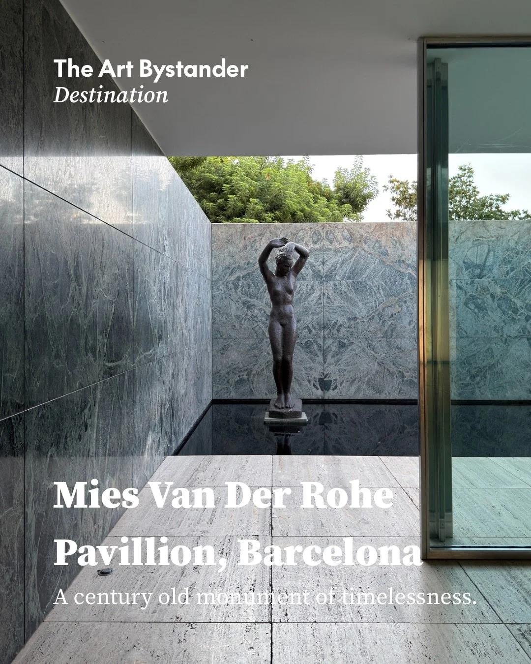 The Barcelona Pavilion is one of the most influential buildings of the twentieth century, yet the original stood for less than a year.

Designed by Ludwig Mies van der Rohe and Lilly Reich as Germany&rsquo;s national pavilion for the 1929 Barcelona I