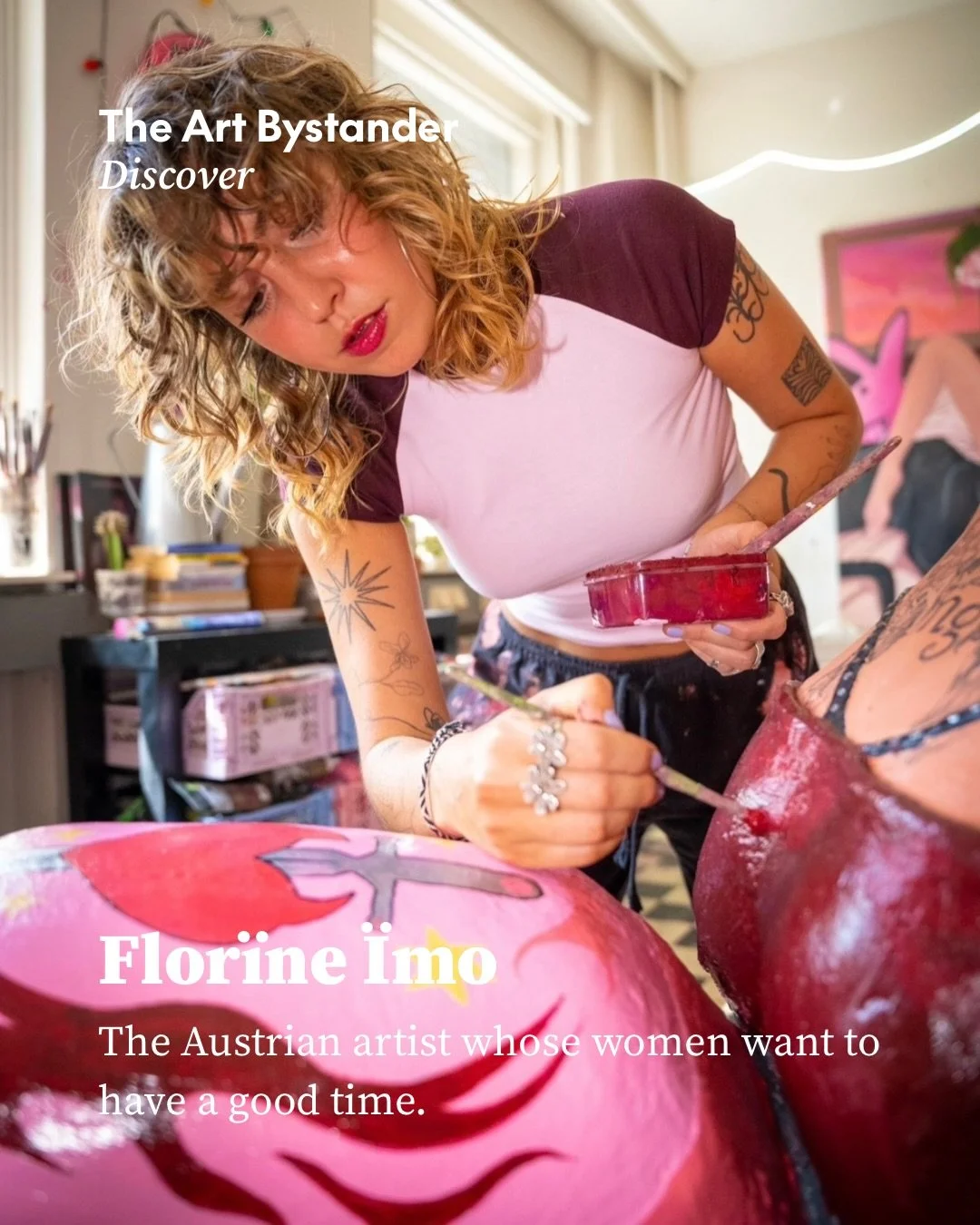 The women in Flor&iuml;ne &Iuml;mo&rsquo;s world are having a good time. They lounge, play, pose, pump petrol, ride motorcycles and carousels, appearing as angels, witches, sluts, princesses and girlbosses, sacred and ridiculous, vulnerable and dange