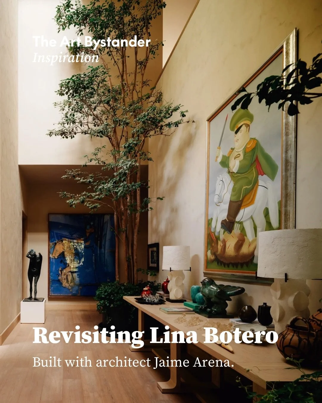 In Bogot&aacute;, interior designer and collector Lina Botero Zea @linaboteroz  daughter of the late Colombian painter and sculptor Fernando Botero, has created a home in which inheritance is neither preserved at a distance nor reduced to a famous su