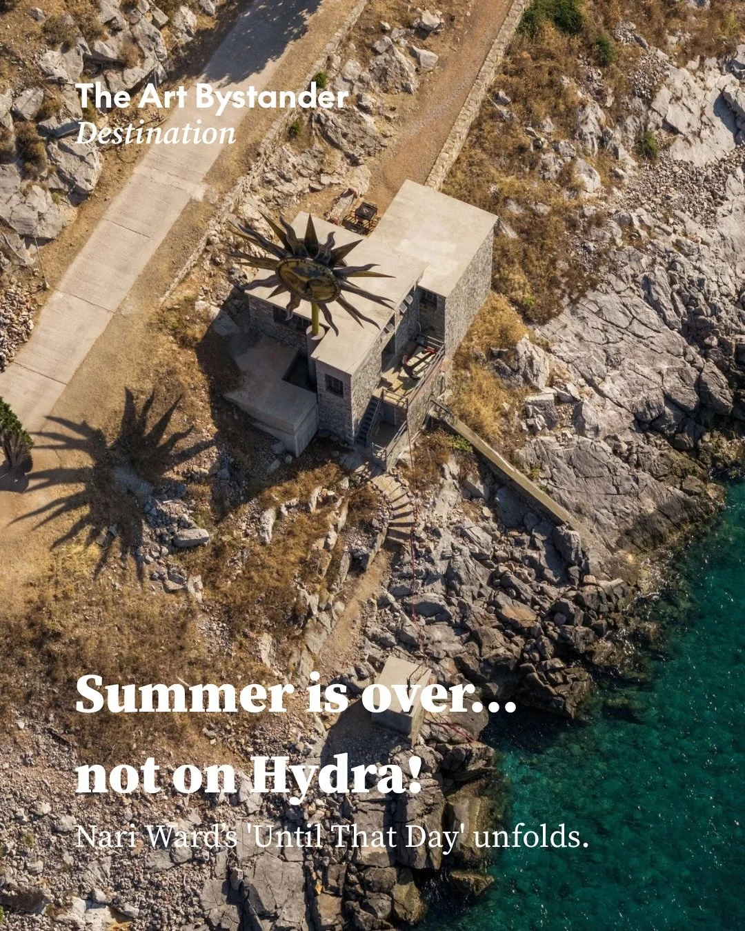 At the edge of Hydra, inside a former slaughterhouse overlooking the Aegean Sea, Nari Ward&rsquo;s Until That Day transforms one of Hydra&rsquo;s most charged spaces into a meditation on migration, memory and belonging.

Created specifically for the 