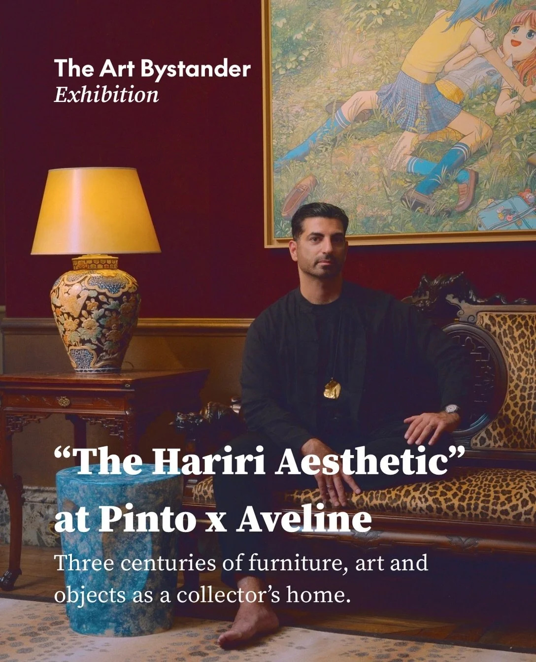 At Galerie Aveline @galerie.aveline in Paris, Fahad Hariri @f.r.hariri has arranged three centuries of furniture, art and objects as a collector&rsquo;s home. PINTO x AVELINE offers a look at the taste of @pintoparis Chairman and Creative Director, a