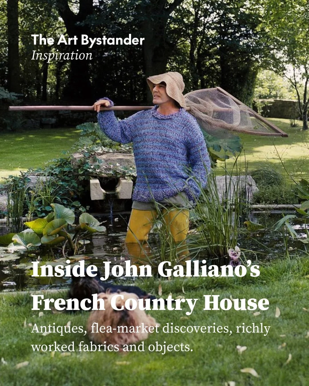 John Galliano&rsquo;s French country house offers a glimpse of the visual imagination behind his clothes.

In 2021, Galliano @jgalliano and his partner and collaborator Alexis Roche opened their 18th-century home in Gerberoy, Picardy, to Vogue. 

Pho