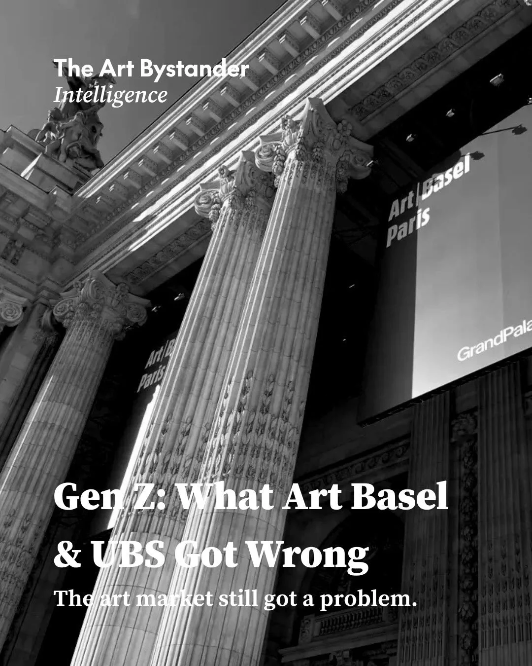 What Art Basel and UBS Got Wrong: The Art Market has a Problem with its Gen Z Story

Gen Z accounts for 9% of the Art Basel @artbasel and UBS @ubsglobalart collector survey: roughly 280 people aged 20 to 29 across ten markets. All had wealth above $1