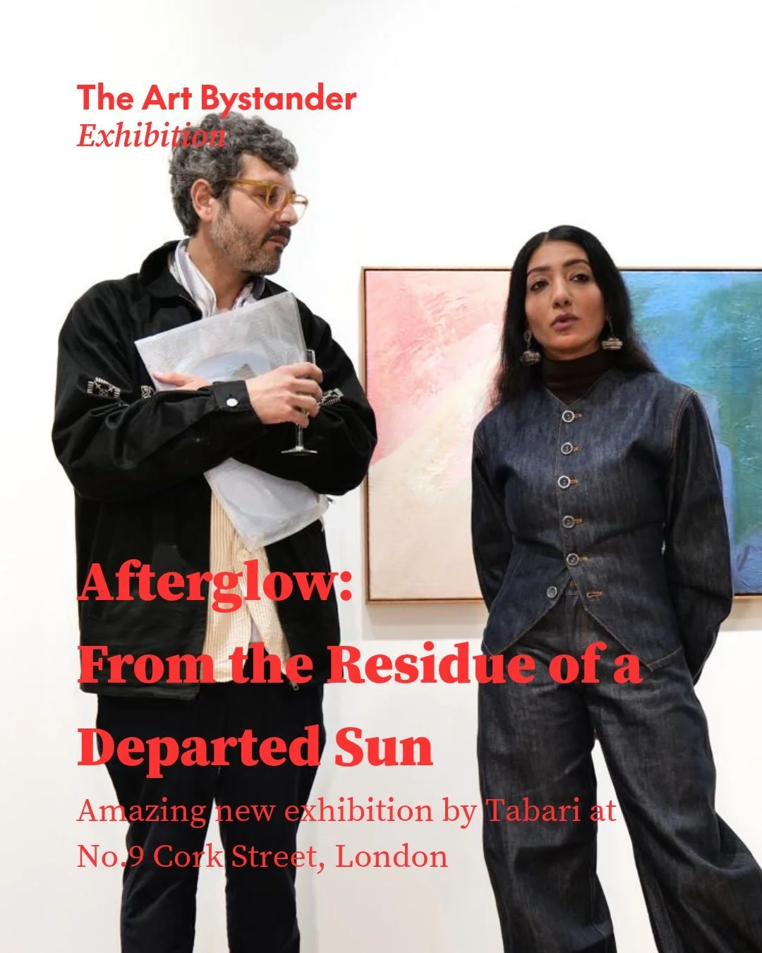 It was a joy to celebrate the work of friends in Afterglow: From the Residue of a Departed Sun. Presented by Tabari @tabari_artspace at No.9 Cork Street @friezeofficial, the exhibition takes its title from the light that lingers after sunset. Four ar