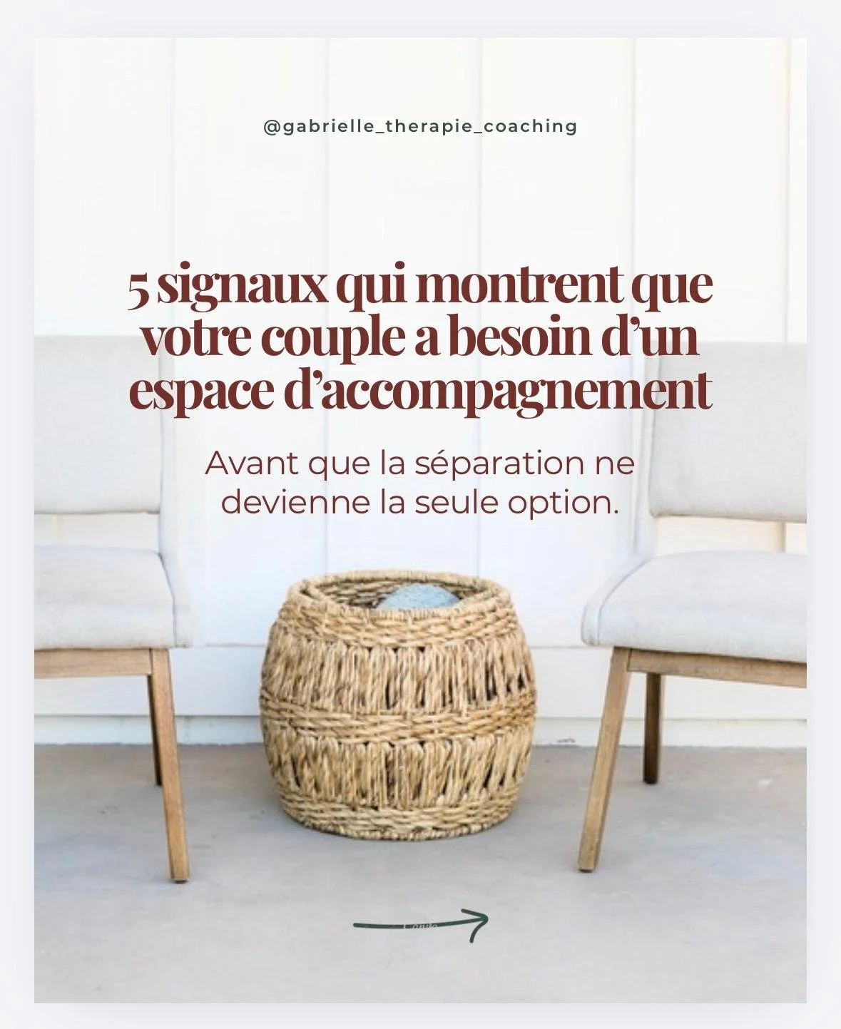 Publication Instagram : 5 signaux qui montrent que votre couple a besoin d’un espace d’accompagnement