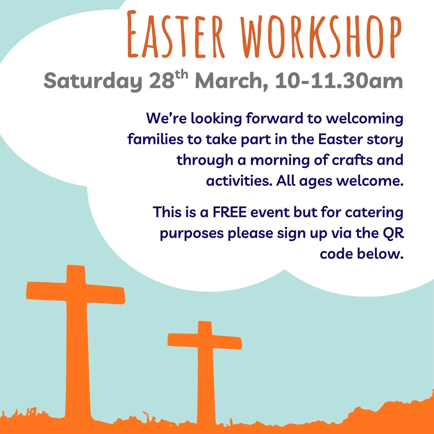 Come and share the Easter Story through crafts and activities - including an Easter Egg Hunt! For more details contact Vicky Smith on stmichaelscyp@gmail.com