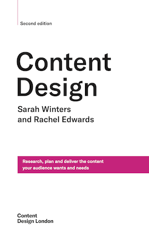 Content Design, livre de Sarah Winters et Rachel Edwards