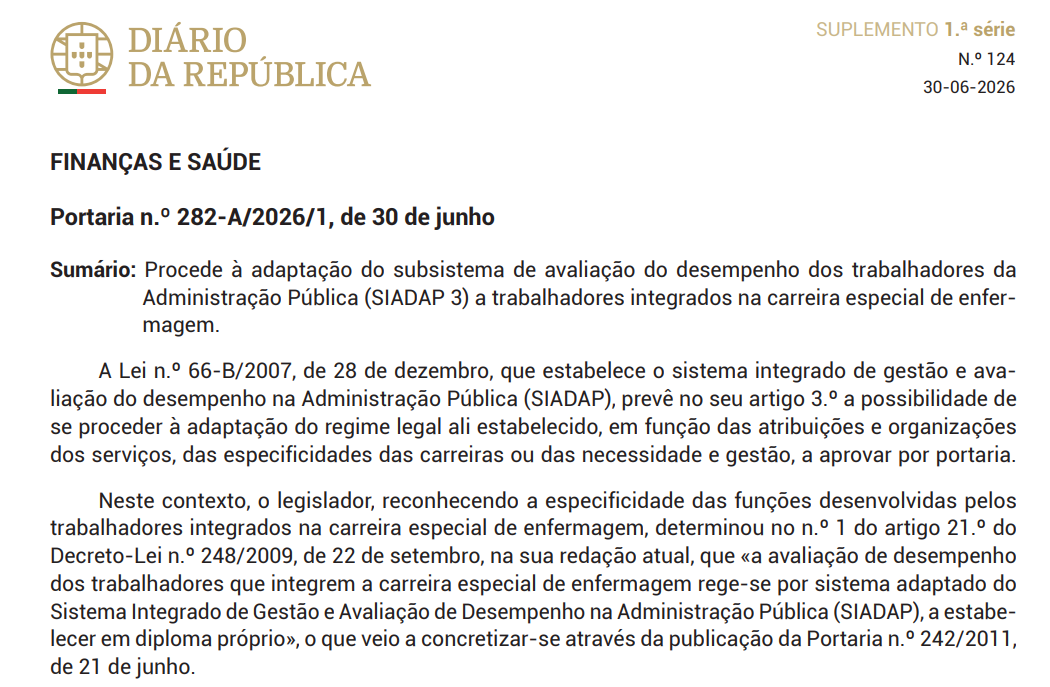 Ministério da Saúde impõe as suas propostas no âmbito da Avaliação do Desempenho
