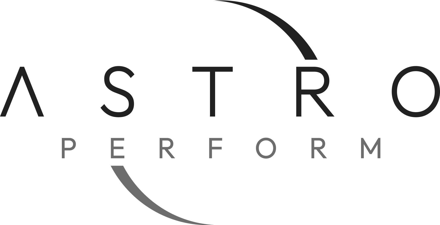 Logo for Astro Perform featuring the word 'ASTRO' with a curved line above the text and the word 'PERFORM' underneath.