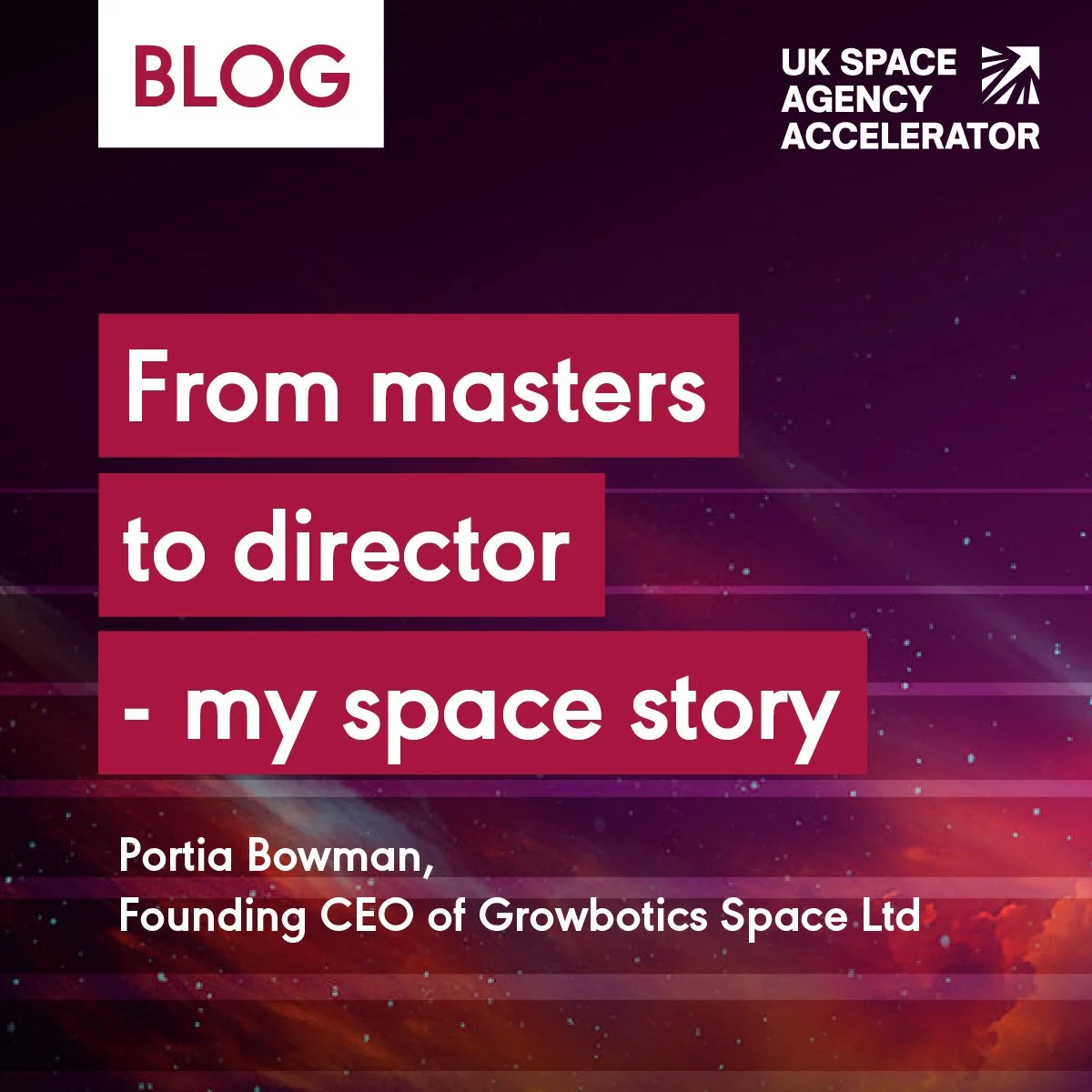 My Space Story - Portia Bowman