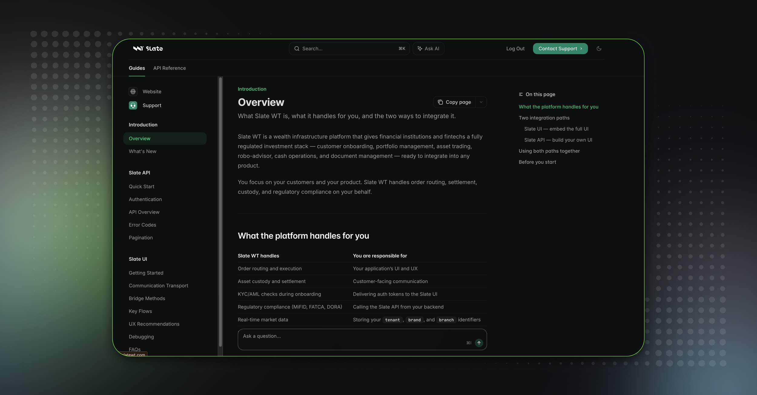 Slate Launches Revamped Developer Portal to Power API-First Innovation in Digital Investing
