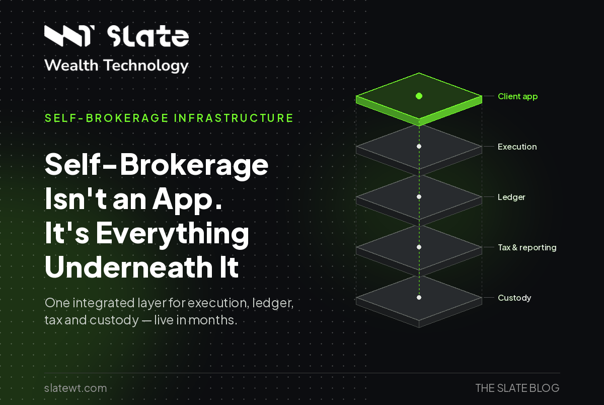 Self-Brokerage Isn't an App. It's Everything Underneath It.