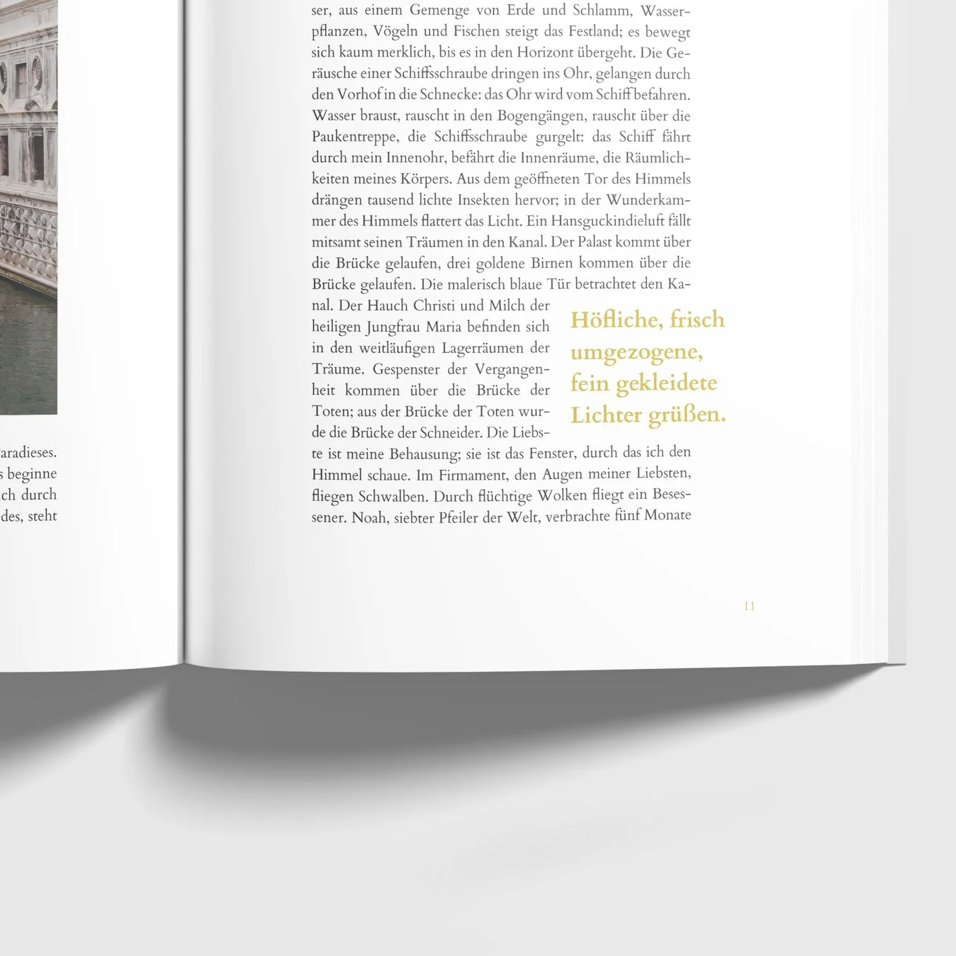 Innenseiten des Buches Nach den Bauplänen eines Traumes von Wolfgang Bleier, gestaltet von Klara Bleier