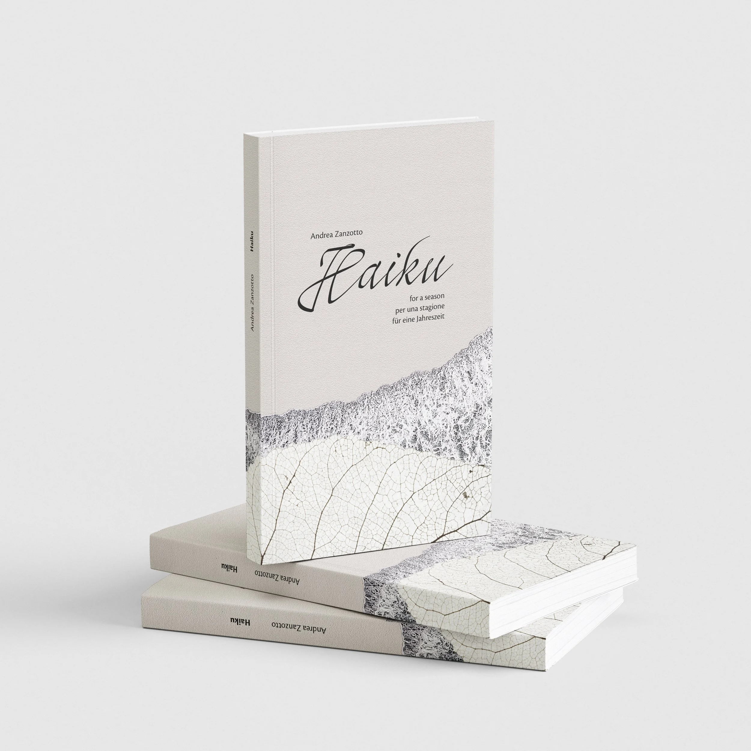 Cover des Buches Haiku von Andrea Zanzotto, gestaltet von Klara Bleier