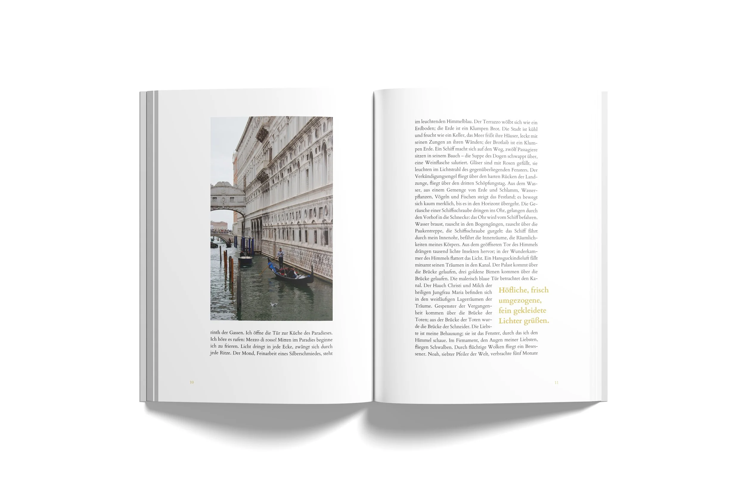 Innenseiten des Buches Nach den Bauplänen eines Traumes von Wolfgang Bleier, gestaltet von Klara Bleier