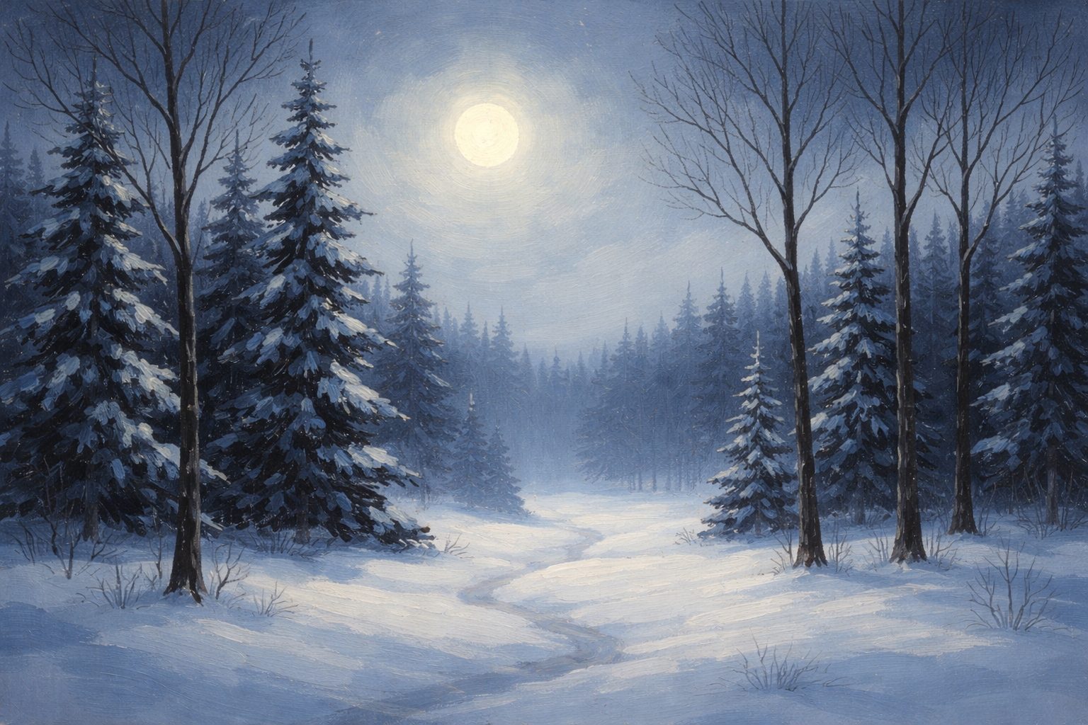 Moonlit Forest - TheArtClub Painting Evening