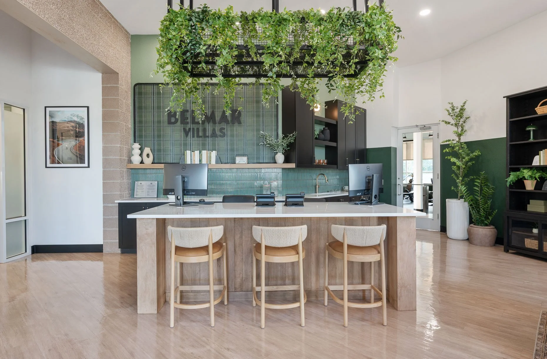 Newly renovated leasing office lobby 