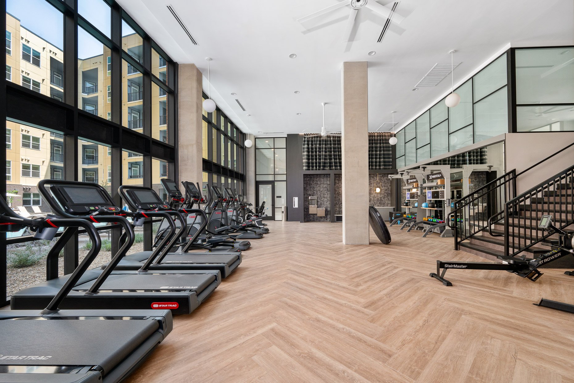 Westminster Promenade Apartment complex fitness area