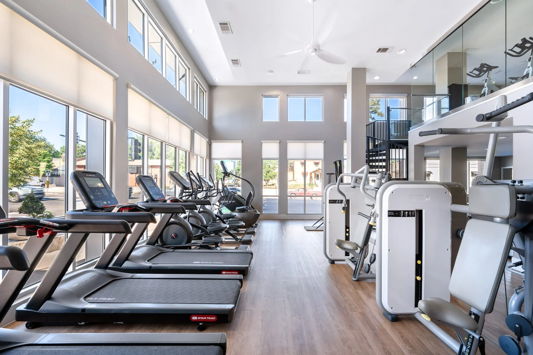 Large fitness area in Cherry Hills Avalon apartment complex