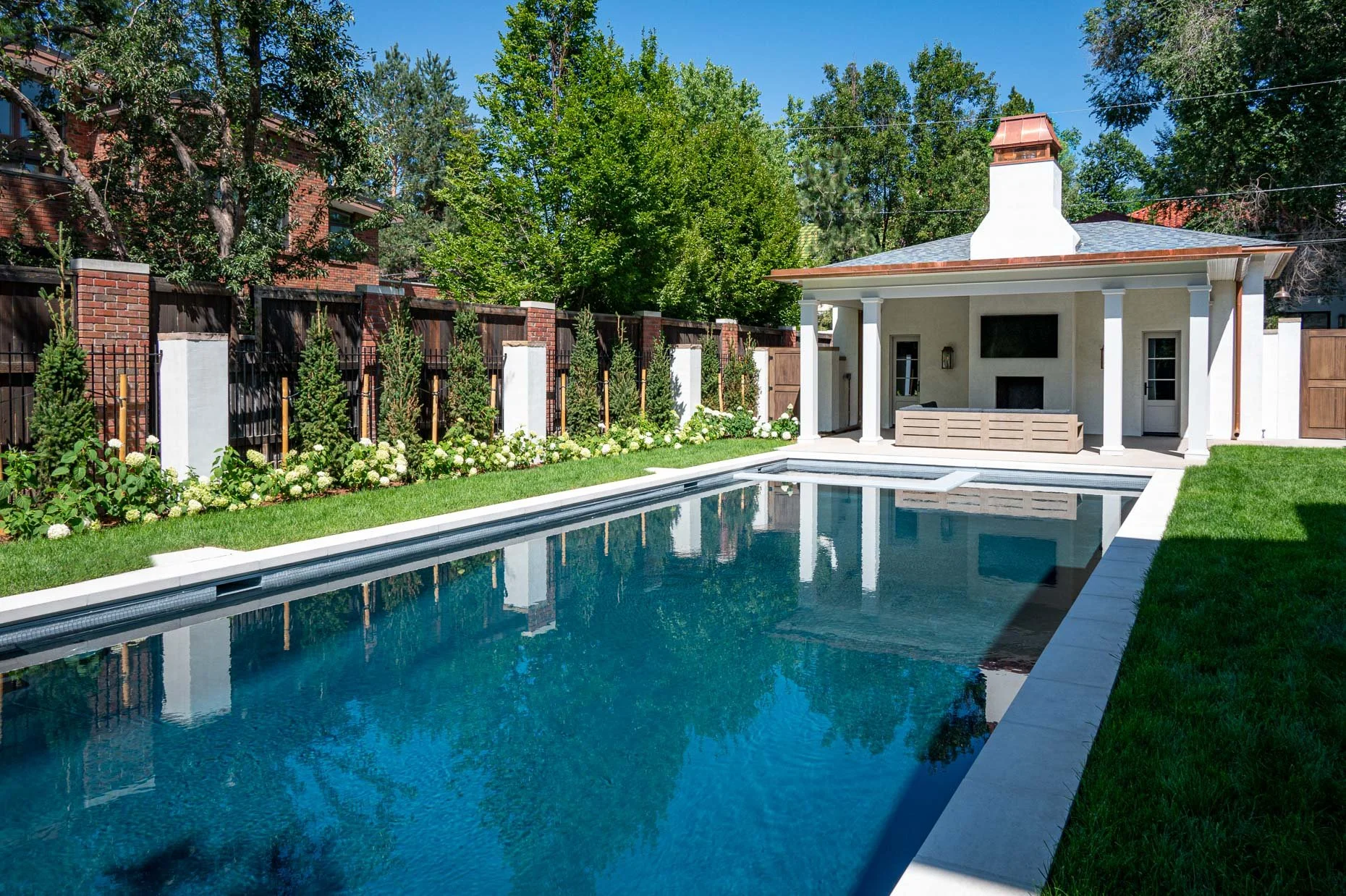 Pool design for incredible home in Denver Country Club