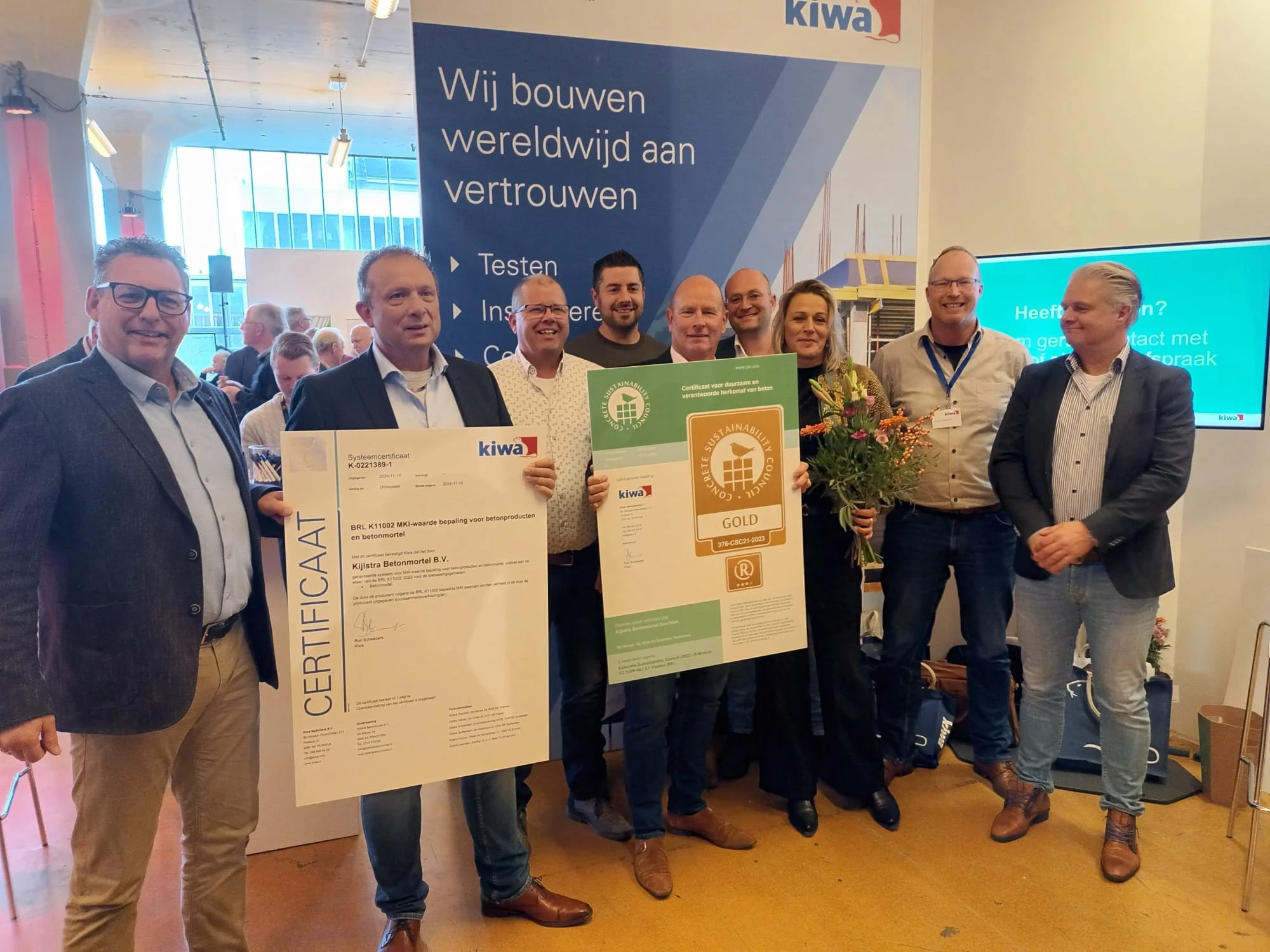 Kijlstra als eerste mortelproducent gecertificeerd voor MKI verificaties  