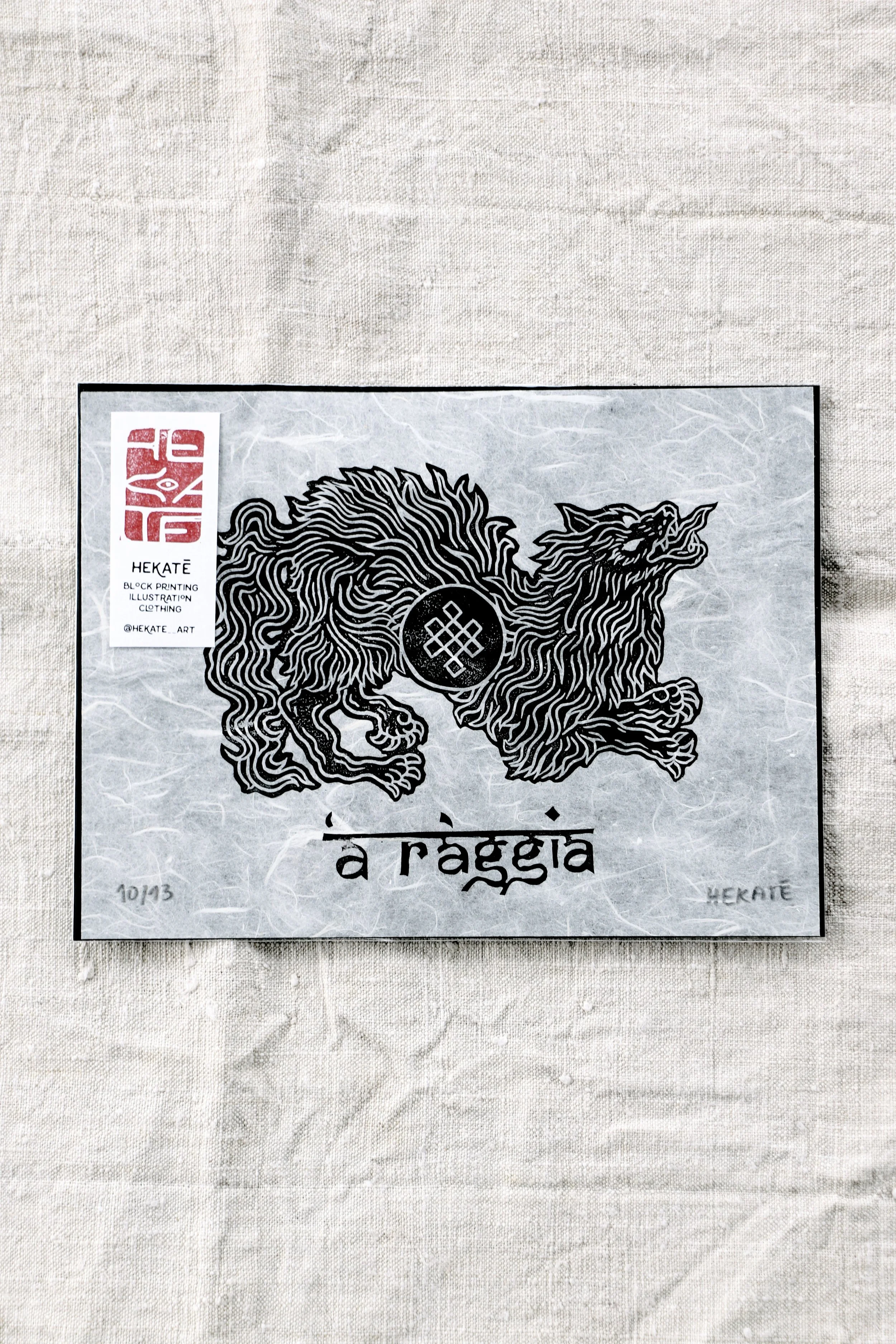 'A Ràggia · Linocut Print