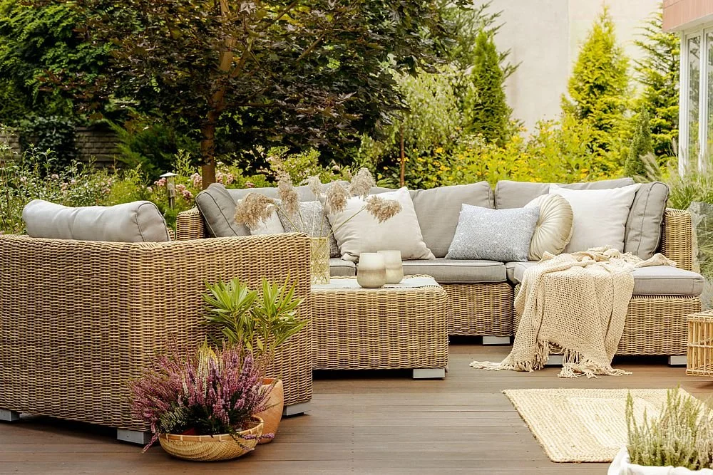 Ask Monique about performance fbrics that will stand up to outdoor living.