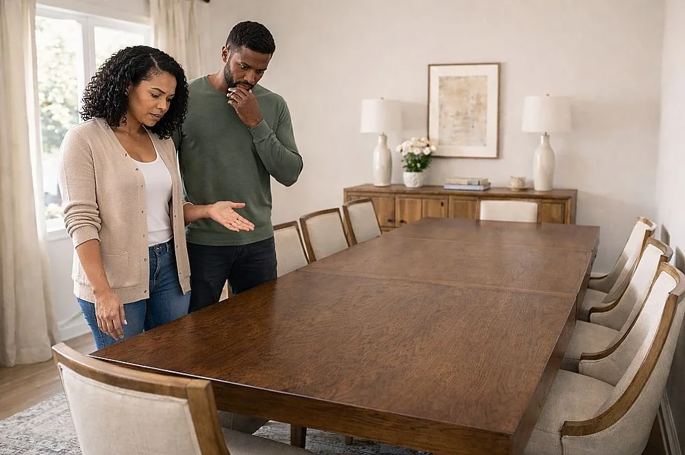 Call a designer so you don't have to send furniture back when it doesn't fit.