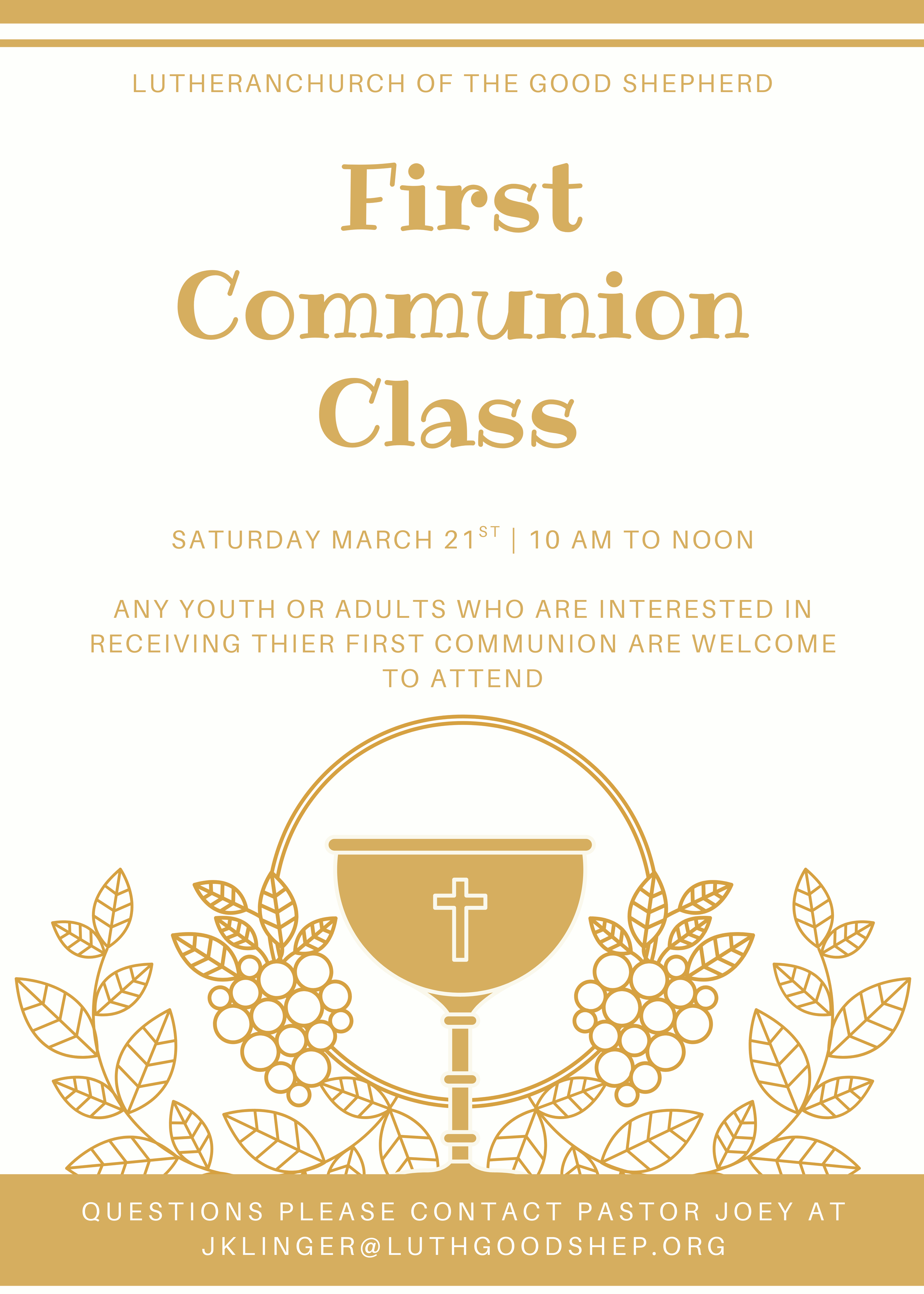 First Communion Class