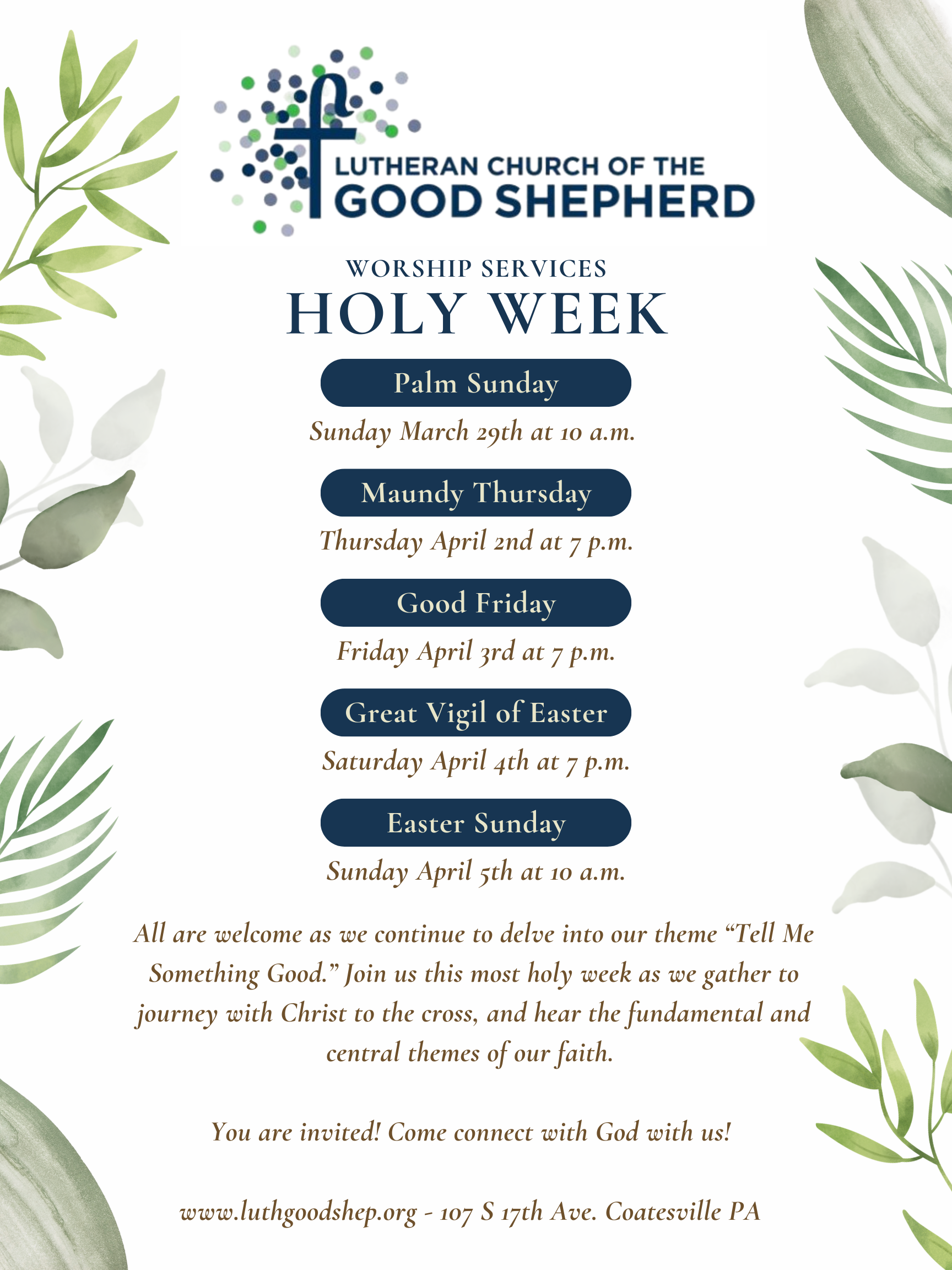 Holy Week and Easter