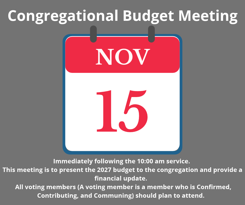 Congregational Budget Meeting