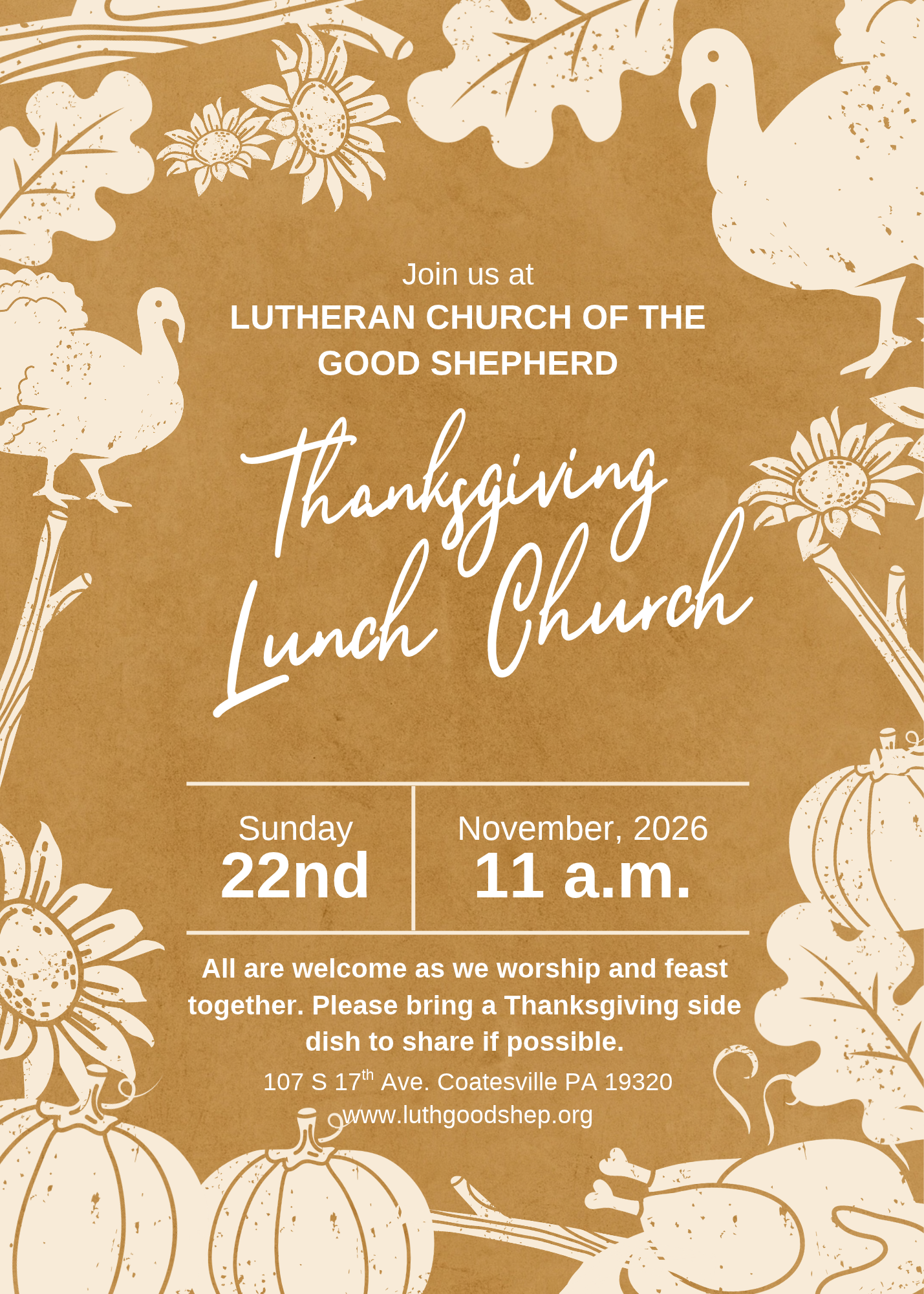 Thanksgiving Lunch Church