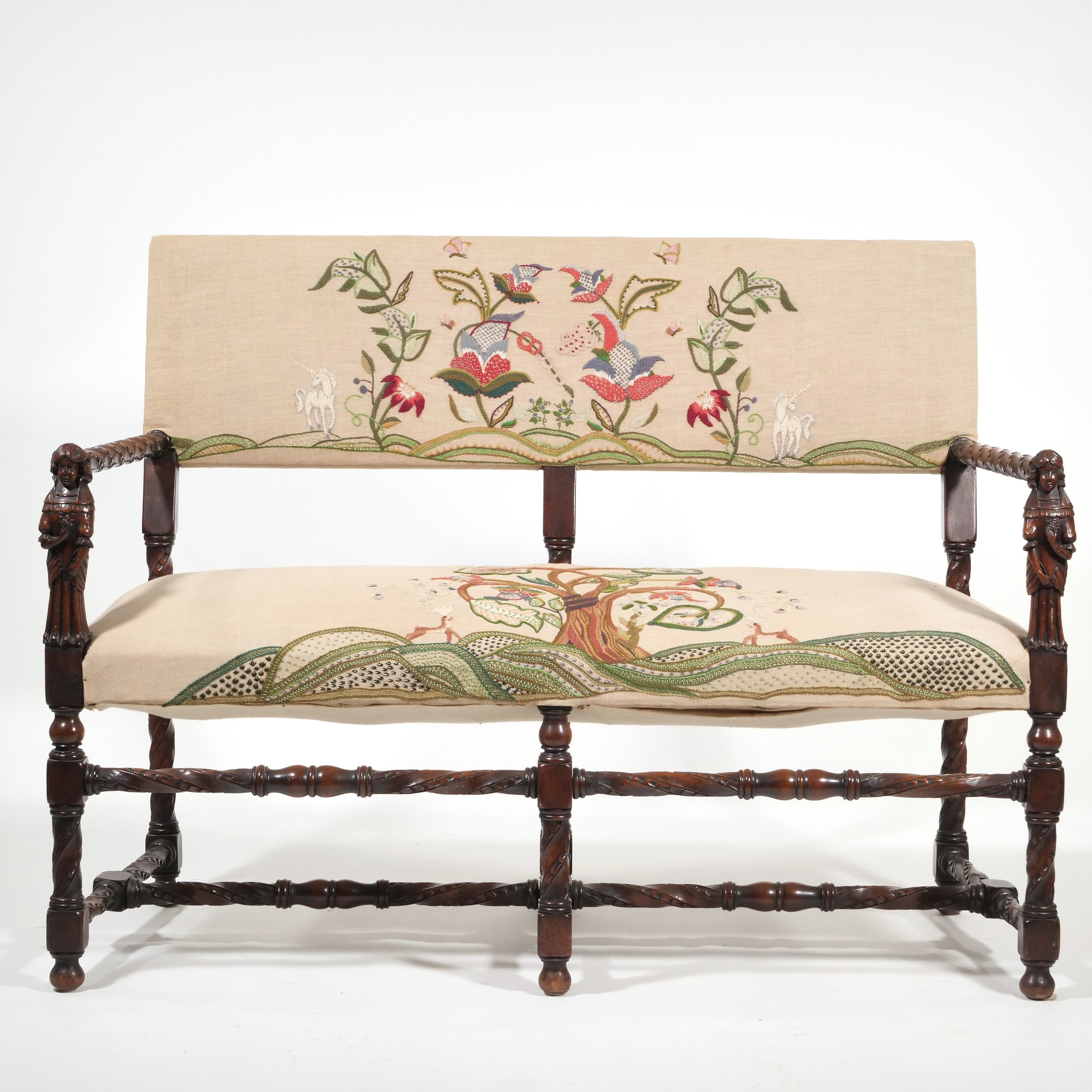 Jacobean Figural Carved Settee
  $3,000 