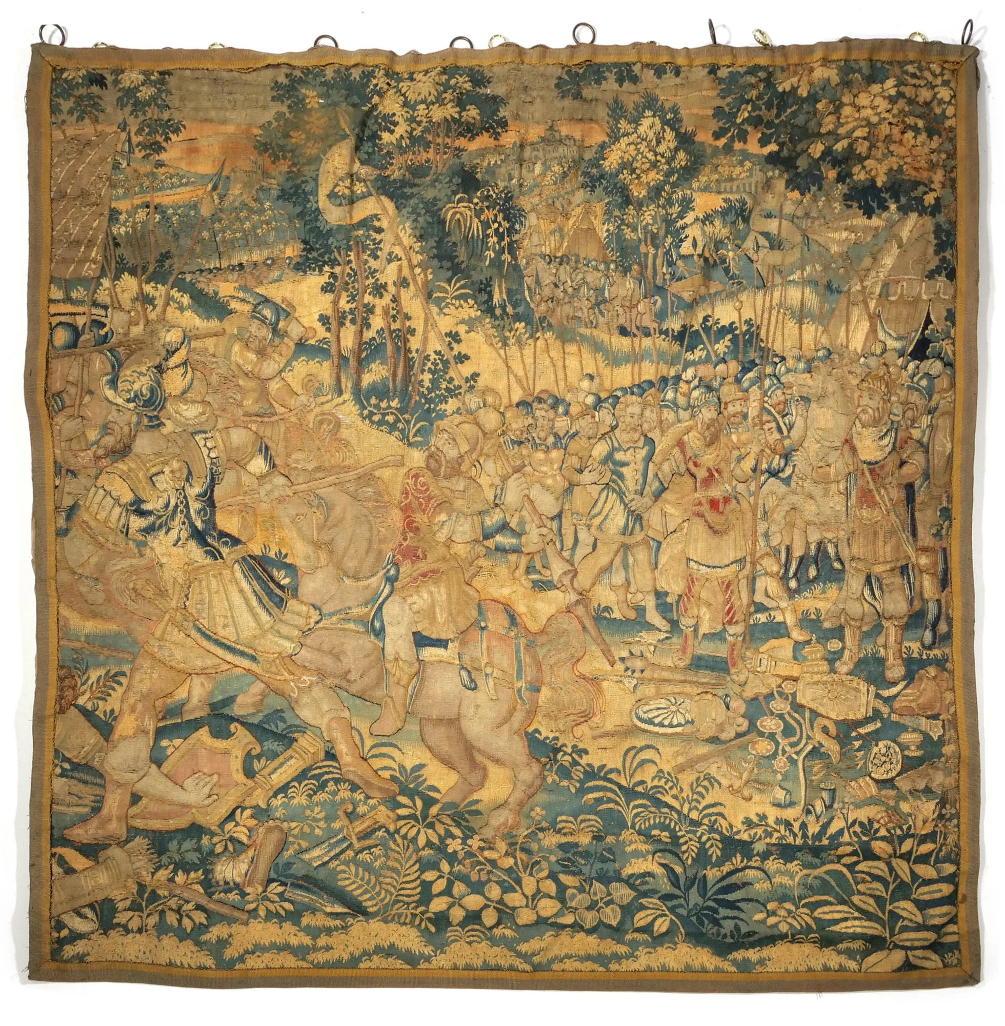 17th C VERDURE BATTLE TAPESTRY | Hammer: $5,500
