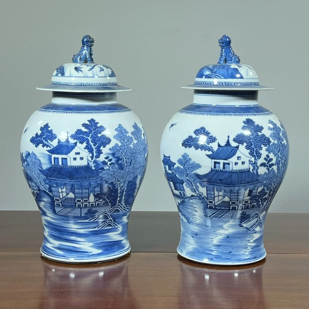 PAIR CHINESE BLUE & WHITE JARS
SOLD $2,222