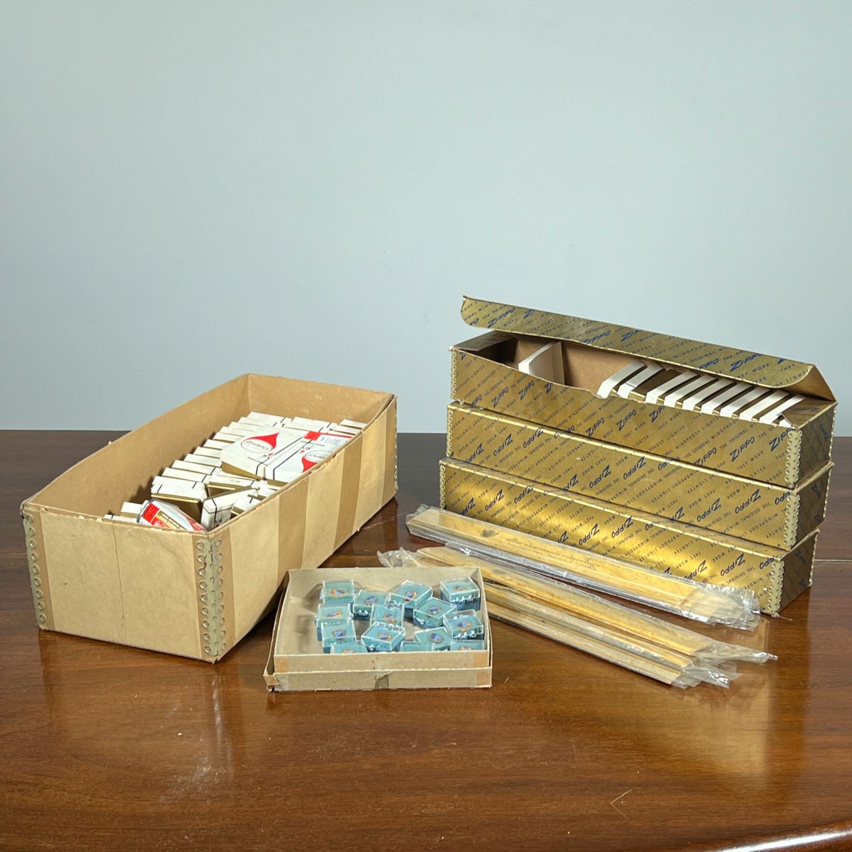 LARGE COLLECTION of VINTAGE ZIPPOS - SOLD $1,517