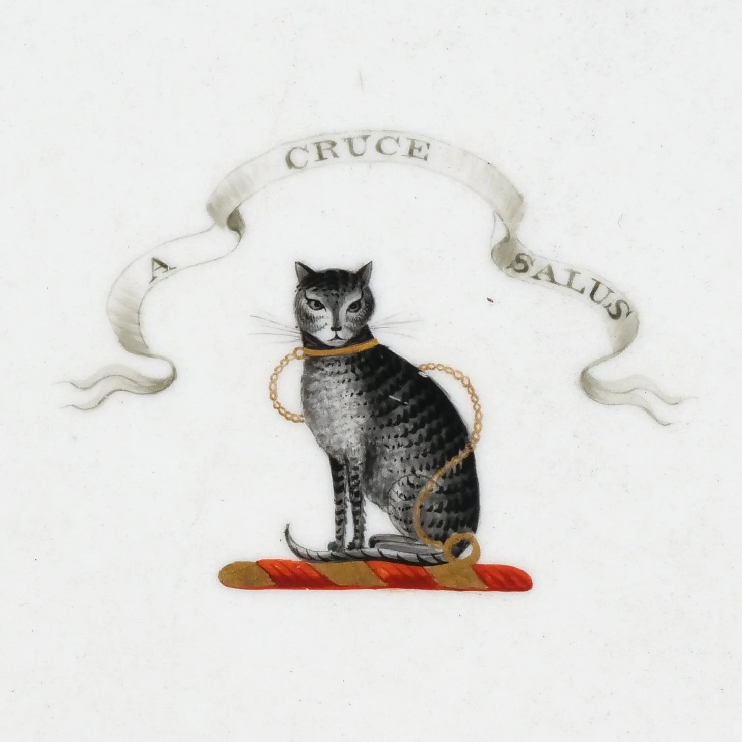 ROYAL WORCESTER CAT PLATTERS [DETAIL]