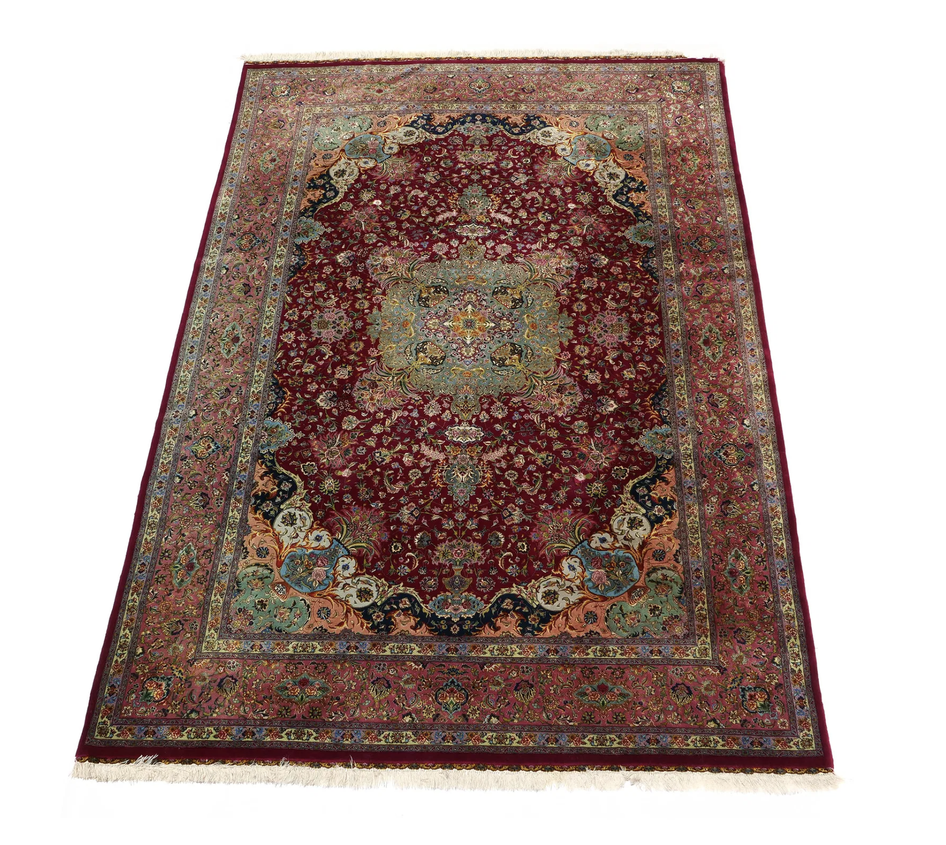 A Fine Sculpted Floral Tabriz Rug  $2,600 
