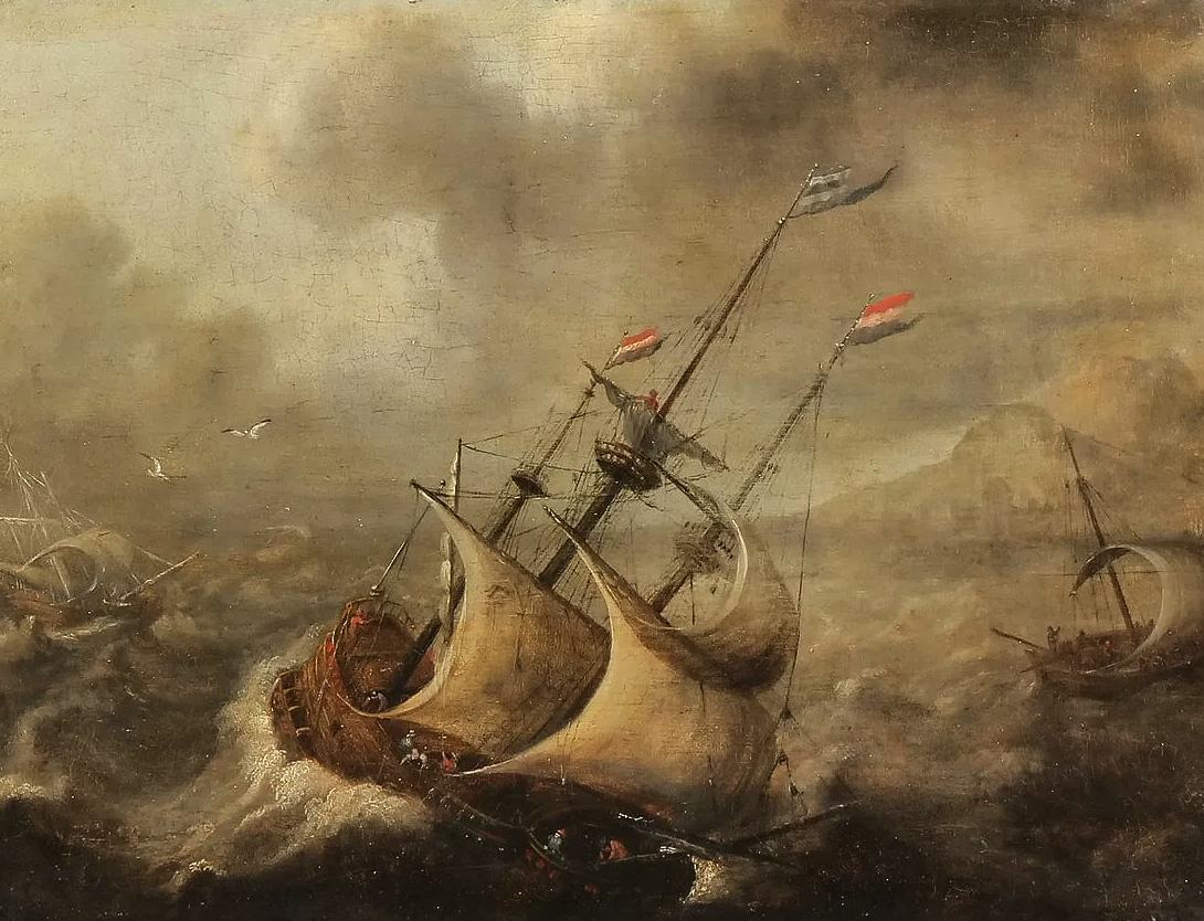 Pieter de Molijn The Younger (Attrib) (Dutch, 1637-1701)  $2,100 