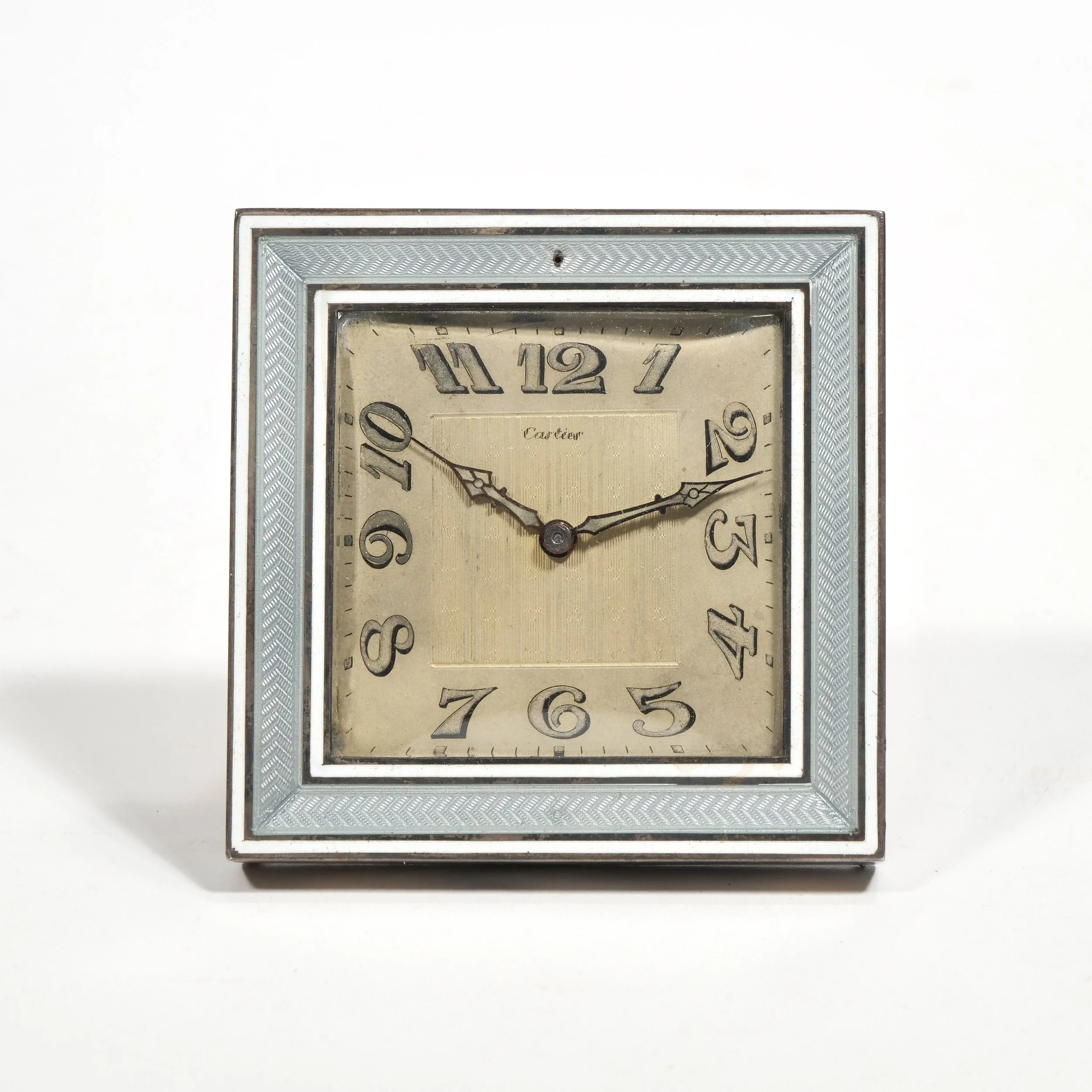 Cartier Art Deco Guilloche Enameled Desk Clock  $2,100 
