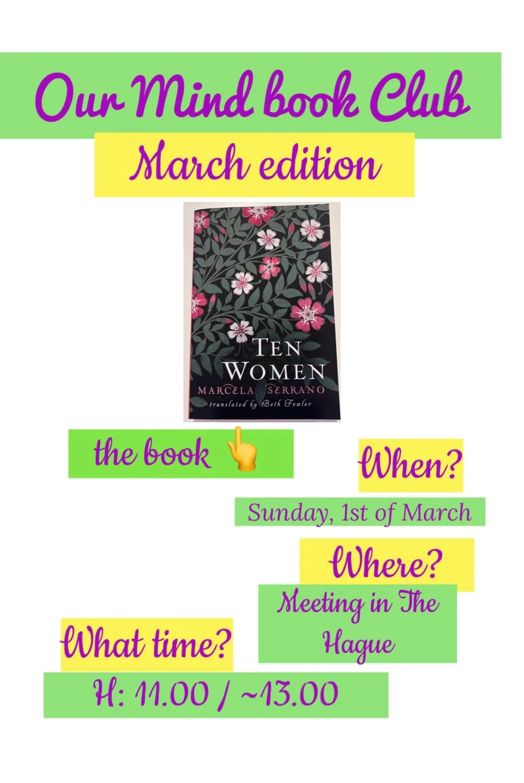 Book club: Ten Women by Marcela Serrano