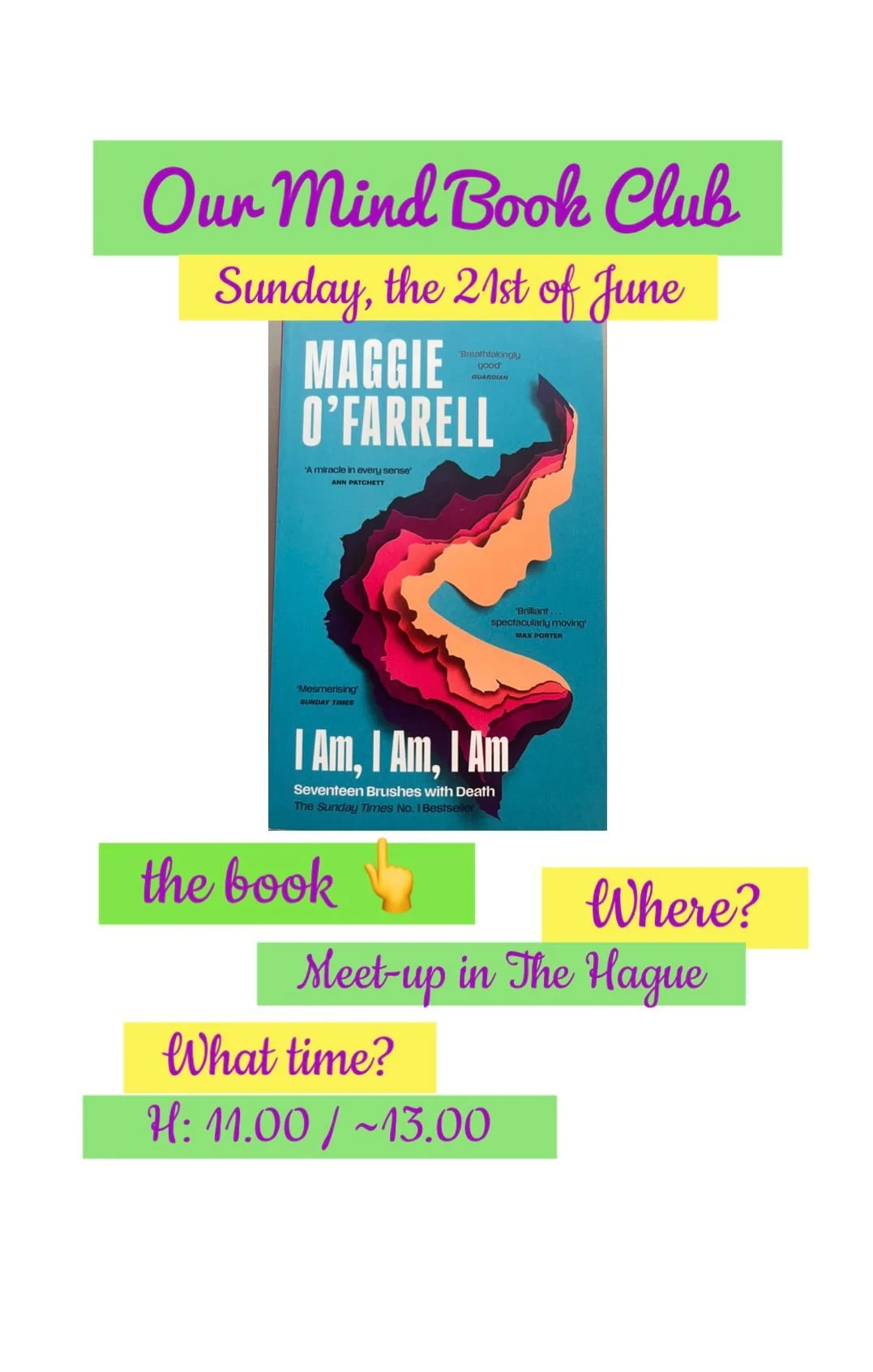 Book Club: “I Am, I Am, I Am” by Maggie O’Farrell
