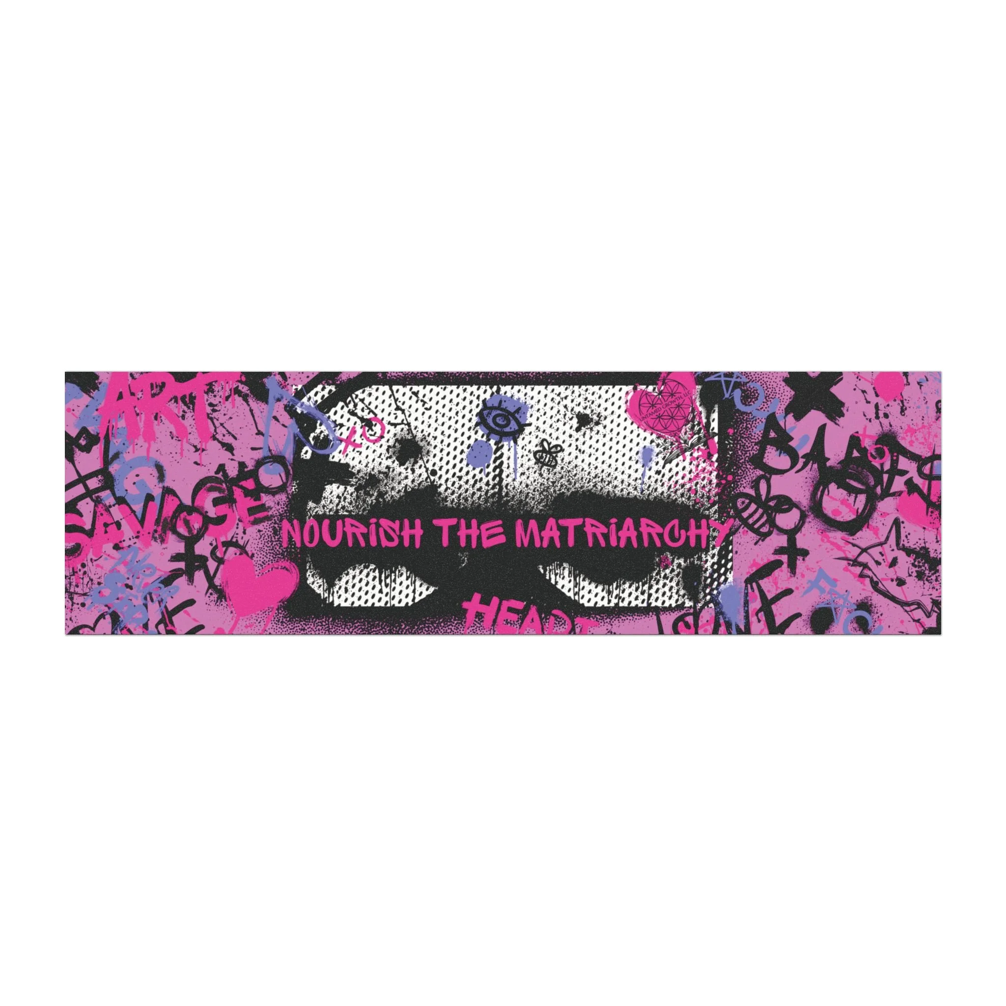 'Nourish the Matriarchy' Car Magnet | Pink & Purple feminist empowerment