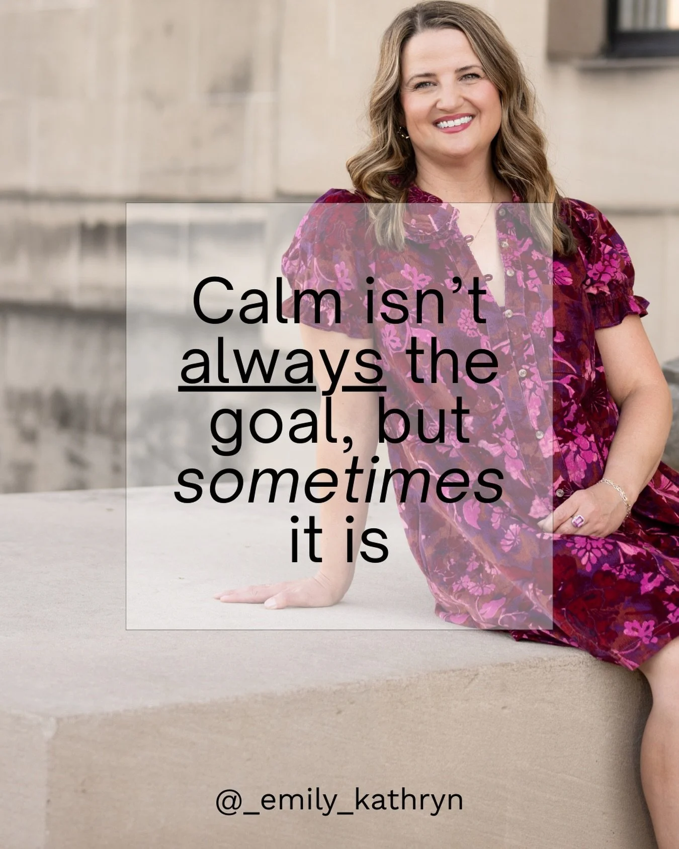 When you feel calm, what you&rsquo;re experiencing is settling in your nervous system.

Your body feels safer, and your mind can begin to soften. 

Thoughts slow down. 
You are present.
You can get curious.
And you can start to see choices that may n