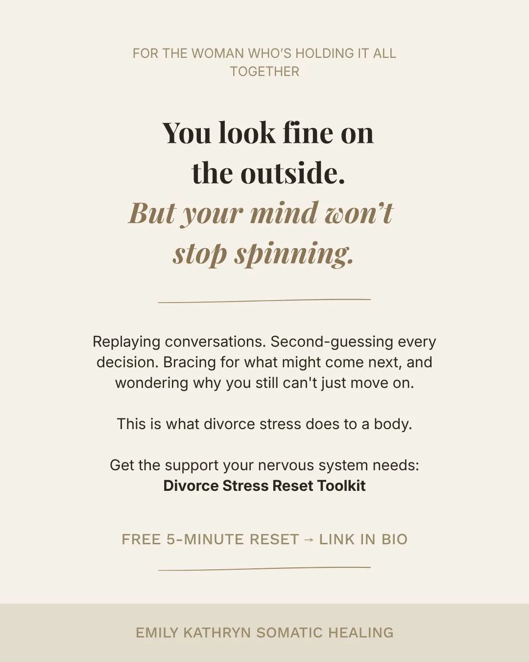 You've handled harder things than this. You're still showing up, still functioning, still doing the work.

But at 2am, your mind won't stop.

You're replaying what was said. Second-guessing what you signed. Trying to figure out what you're even suppo