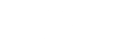 The Guardian logo in white text on a black background.