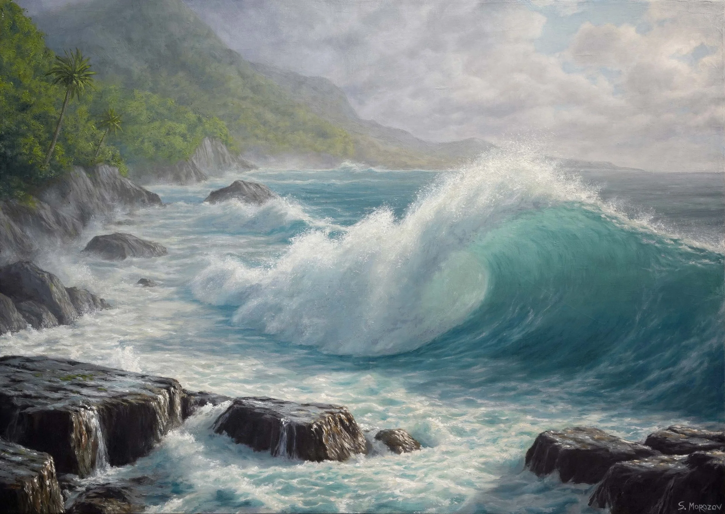 Tropical Wave - 70x50 cm (27.5 × 19.6 inch)