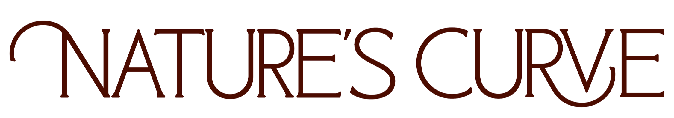 Logo for Natures Cuvée in elegant, dark wine font